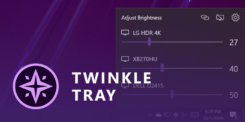 GitHub - xanderfrangos/twinkle-tray: Easily manage the brightness of your monitors in Windows from the system tray